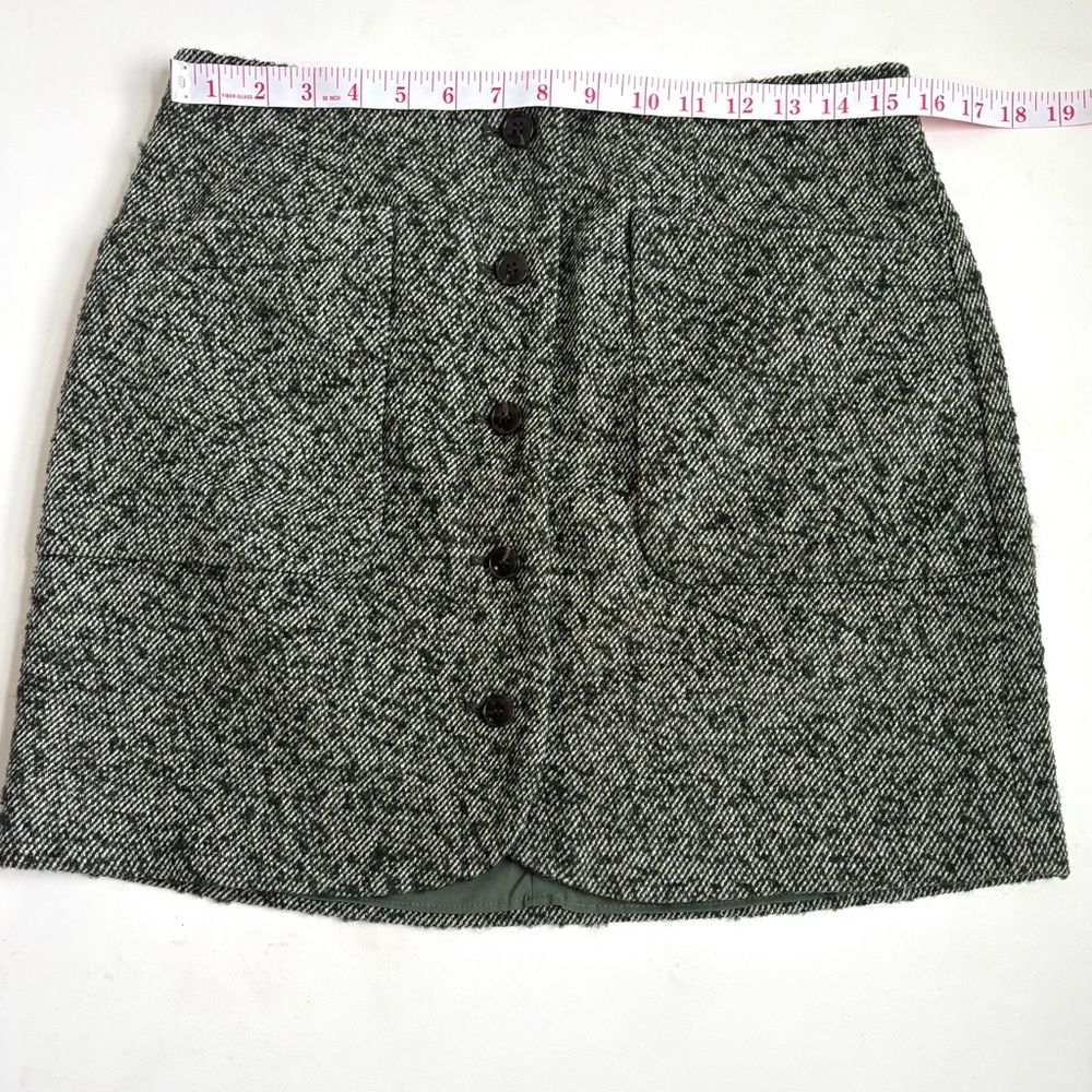 Madewell Herringbone Wool Button-Front Mini Skirt… - image 12
